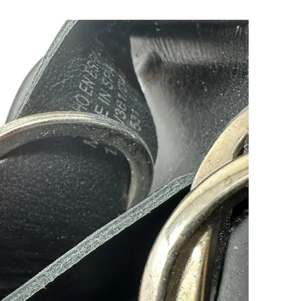 Zara Slide Sandals Buckles Double Strap Faux Leather Black Size 41 US 10 - Picture 14 of 14